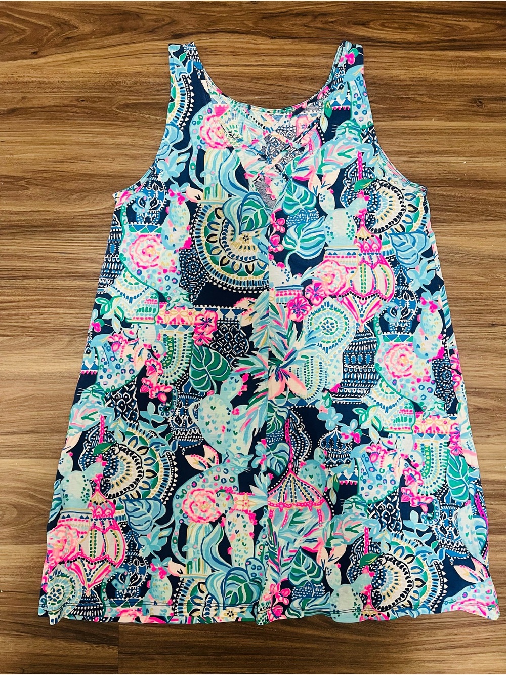 Lilly Pulitzer Floral Paisley Tank Dress with Bright Accents